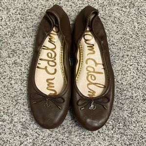 Dark Brown Felicia Flats - Size 8.5 Medium